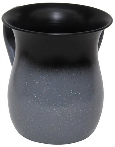 Ultimate Judaica Wash Cup Stainless Steel Grey With Sparkle - 5.5 inch H