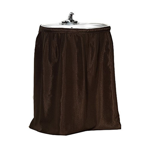 Park Avenue Deluxe Collection Park Avenue Deluxe Collection  inch Lauren inch  Diamond-Piqued 100% Polyester Sink Drape in Brown