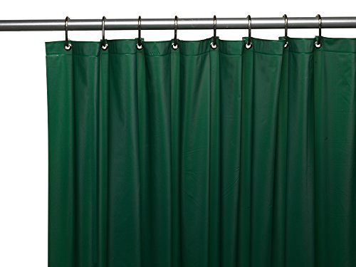 Park Avenue Deluxe Collection Park Avenue Deluxe Collection 3 Gauge Vinyl Shower Curtain Liner w/ Weighted Magnets and Metal Grommets in Evergreen