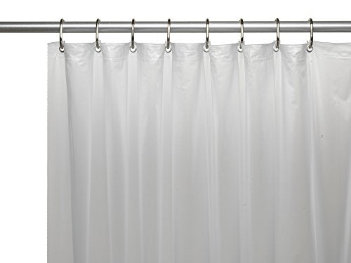 Park Avenue Deluxe Collection Park Avenue Deluxe Collection 3 Gauge Vinyl Shower Curtain Liner w/ Weighted Magnets and Metal Grommets in Frosty Clear