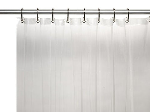 Royal Bath Stall Size Extra Heavy 10 Gauge PEVA Non-Toxic Shower Curtain Liner with Metal Grommets (54 inch  x 78 inch ) - Frosty Clear