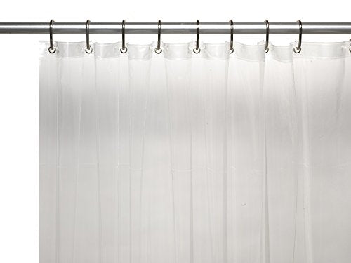 Royal Bath Jumbo Size Extra Heavy 10 Gauge PEVA Non-Toxic Shower Curtain Liner with Metal Grommets (72 inch  x 96 inch ) - Frosty Clear