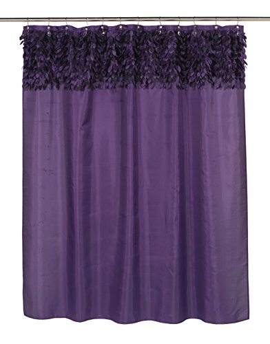 BenandJonah Collection Fabric Shower Curtain 70 x 72 inch  Goosy Top Purple