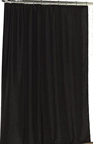 Park Avenue Deluxe Collection Park Avenue Deluxe Collection Mildew-Resistant 10 Gauge Vinyl Shower Curtain Liner w/ Metal Grommets and Reinforced Mesh Header in Black