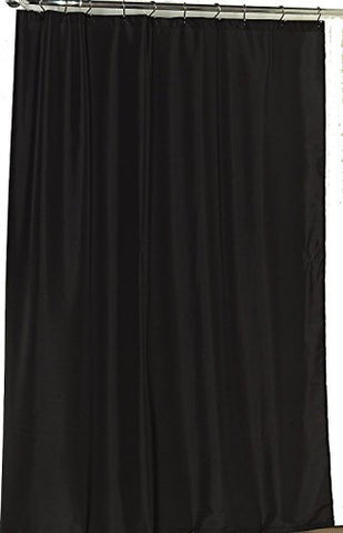 Park Avenue Deluxe Collection Park Avenue Deluxe Collection Mildew-Resistant 10 Gauge Vinyl Shower Curtain Liner w/ Metal Grommets and Reinforced Mesh Header in Black