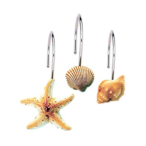 Park Avenue Deluxe Collection Park Avenue Deluxe Collection  inch Scuba Jewels inch  Resin Shower Curtain Hooks