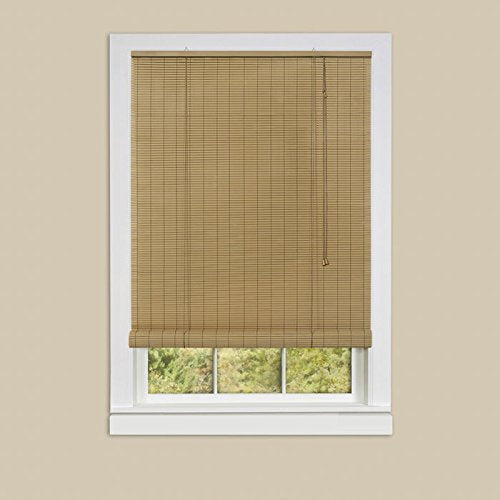 Park Avenue Collection Eclipse Vinyl Roll-Up Blind 72x72 - Woodtone