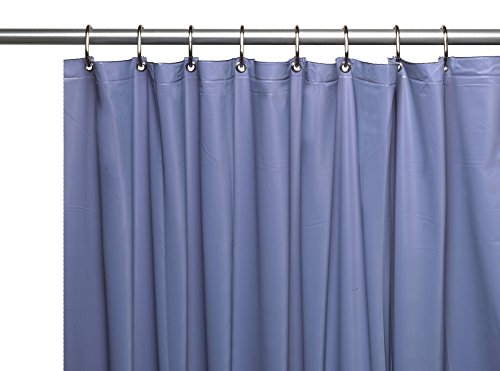 Royal Bath Heavy 4 Gauge Vinyl Shower Curtain Liner with Weighted Magnets and Metal Grommets (72 inch  x 72 inch ) - Slate Blue