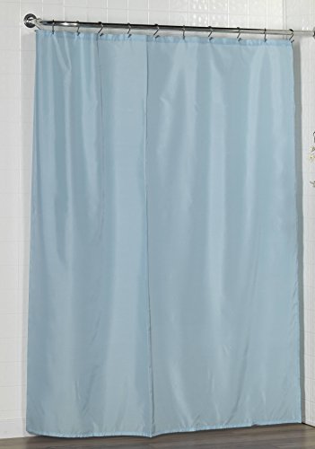 Royal Bath Water Repellant Fabric Shower Curtain Liner with Weighted Hem (70 inch  x 72 inch ) - Light Blue