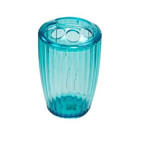 Park Avenue Deluxe Collection Park Avenue Deluxe Collection Cerulean Blue Rib-Textured Toothbrush Holder