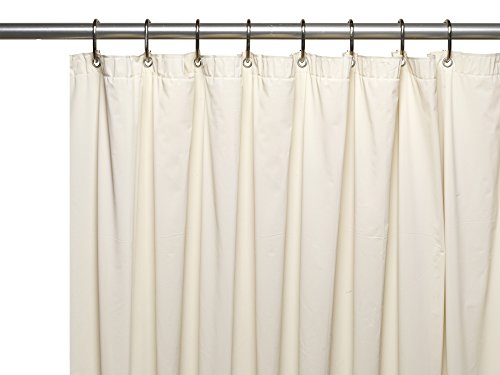 Royal Bath Jumbo Long Extra Heavy 8 Gauge Vinyl Shower Curtain Liner with Metal Grommets (72 inch  x 96 inch ) - Bone