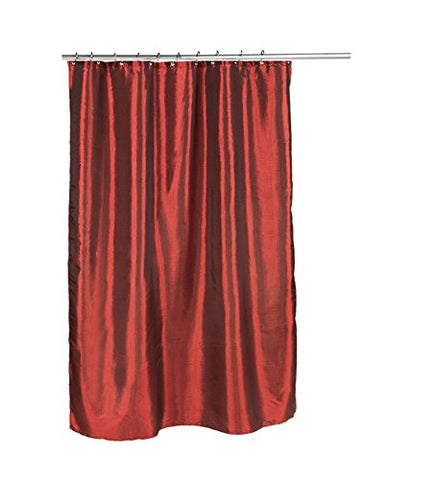 Park Avenue Deluxe Collection Park Avenue Deluxe Collection  inch Shimmer inch  Faux Silk Shower Curtain in Ruby