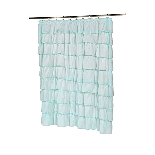 Park Avenue Deluxe Collection Park Avenue Deluxe Collection  inch Carmen inch  Polyester Shower Curtain in Spa Blue