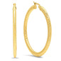 Ben and Jonah Ladies 18k Gold Plated Stainless Steel Thick Flat Hoop Earrings