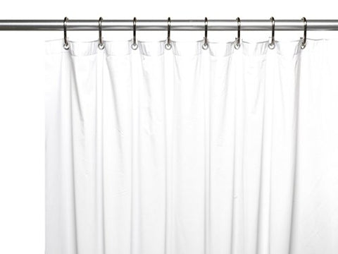 Park Avenue Deluxe Collection Park Avenue Deluxe Collection Shower Stall-Sized (54'' x 78'') Mildew-Resistant 10 Gauge Vinyl Shower Curtain Liner w/ Metal Grommets and Reinforced Mesh Header in White