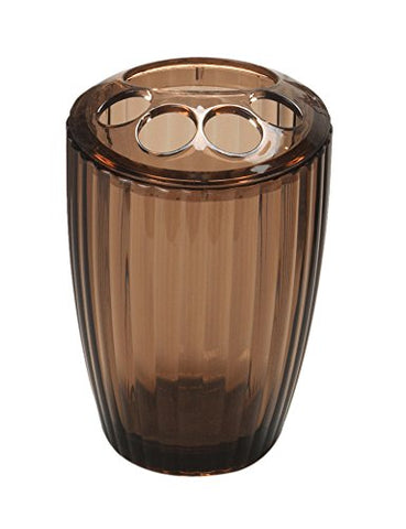 Park Avenue Deluxe Collection Park Avenue Deluxe Collection Brown Rib-Textured Toothbrush Holder