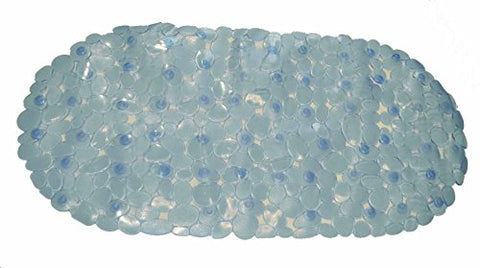 Royal Bath Anti Slip Vinyl Pebbles Bath Tub Mat (14 inch  x 27 inch ) - Slate Blue