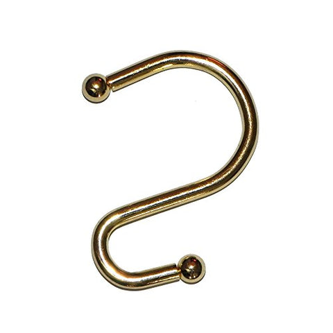 Park Avenue Deluxe Collection Park Avenue Deluxe Collection  inch S inch  Shower Curtain Hooks in Brass