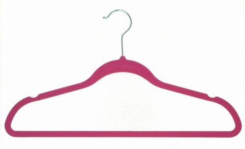 Traditional Elegance Velvet Anti-Slip Hangers - Pink