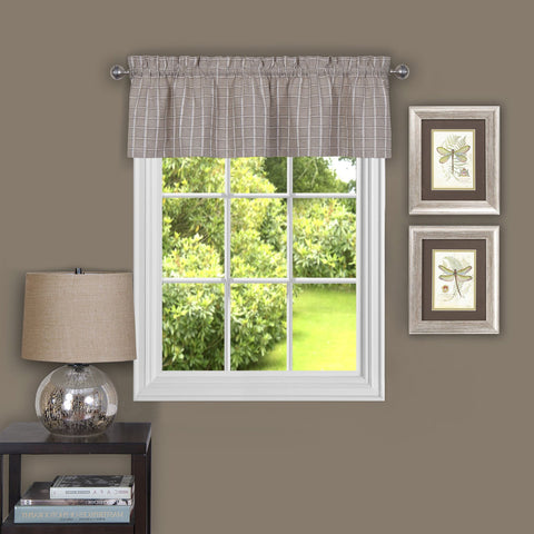 Traditional Elegance Fionna 58x14 Window Curtain Valance - Linen