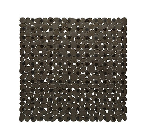 Park Avenue Deluxe Collection Park Avenue Deluxe Collection Stall Size inch Pebbles inch  Vinyl Bath Mat in natural / black.