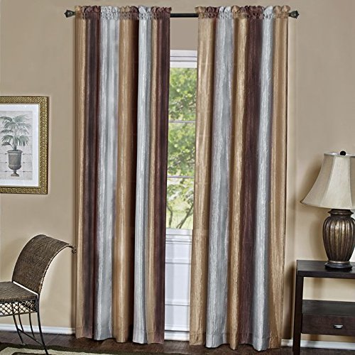 Ben&Jonah Collection Ombre Window Curtain Panel 50x84 - Chocolate