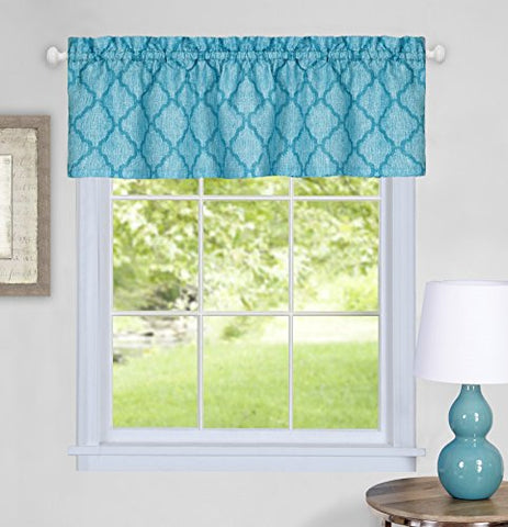 Ben&Jonah Collection Colby Window Curtain Valance - 58x14 - Turquoise