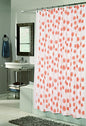 New Year's Fireworks Vienna Desing Fabric Shower Curtain with Poly Taffeta Flocking in Tangerine/Ivory Size: 70 inch  x 72 inch 