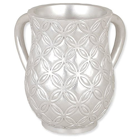 Ultimate Judaica Contemporary Design Pearly Finish Resin Wash Cup (Netilat Yadayim) - 6.25 inch  H