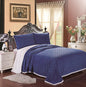 Cozy Living Ultra Soft Reversible King Blanket with Sherpa Lining - Blue