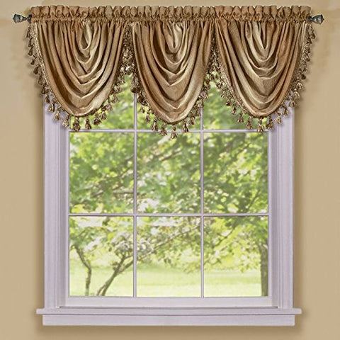 Park Avenue Collection Ombre Waterfall Valance - Sandstone