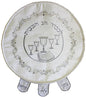 Ben and Jonah Matzah Cover Brocade With Heavy Plastic Kiddush Cup Design -19 inch D