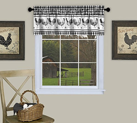 Ben&Jonah Collection Barnyard Window Curtain Valance - 58x14 - Black