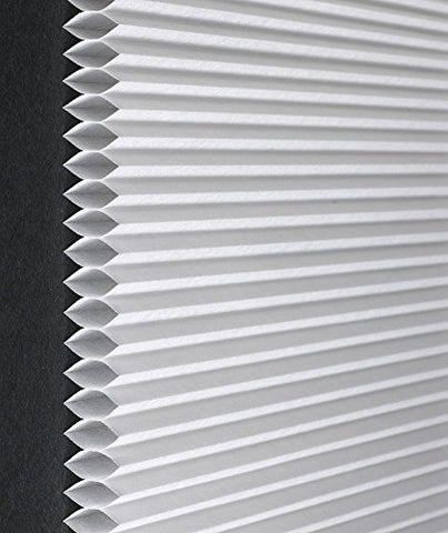 Busy Bee Collection Set of 6 White Honeycomb Cellular Pleated Light Filtering Room Insulating Shades (31 inch  x 64 inch )