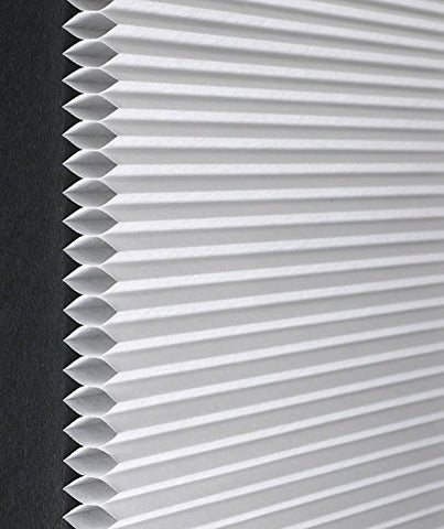 Busy Bee Collection Set of 4 White Honeycomb Cellular Pleated Light Filtering Room Insulating Shades (35 inch  x 64 inch )