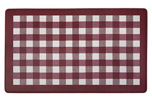 Ben&Jonah Collection Anti Fatigue Mat 18x30 - Buffalo Check Burgundy