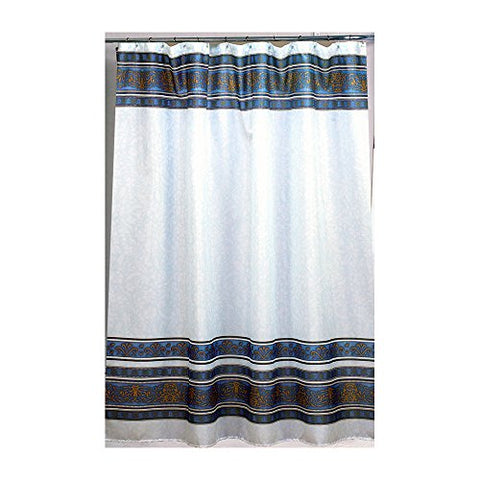 Park Avenue Deluxe Collection Park Avenue Deluxe Collection  inch Fleur inch  Fabric Shower Curtain in Slate