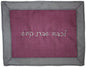 Ben and Jonah Challah Cover Linen- Plum Center with Grey Border