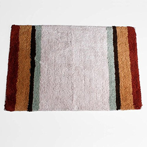 Techtonic Ombre Stripe 100% Cotton Bath Rug (30 inch  x 20 inch )