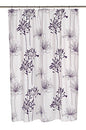 Royal Bath Autumn Flowery Design Cologne Fabric Shower Curtain with Poly Taffeta Flocking in Indigo/White Size: 70 inch  x 72 inch 