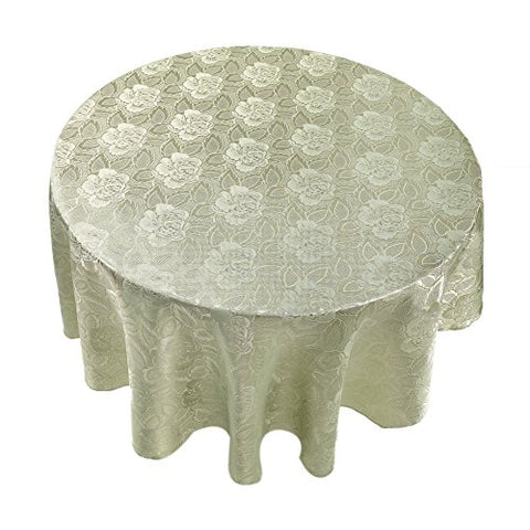 Park Avenue Deluxe Collection Park Avenue Deluxe Collection  inch Rose Damask inch  70 inch  Round Fabric Tablecloth in Sage