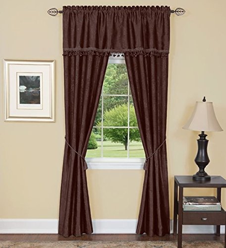 Park Avenue Collection Harrison 5 Piece Set 55x84 - Chocolate