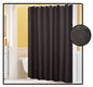 Royal Bath Waffle Weave Textured Fabric Shower Curtain with Metal Grommets (70 inch  x 72 inch ) - Black