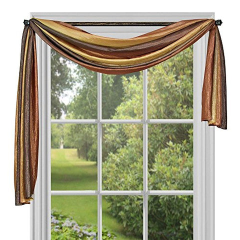 Ben&Jonah Collection Ombre Window Curtain Scarf 50x144 - Autumn