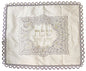 Ultimate Judaica Brocade Challah Cover With Plastic - 23 inch W X 19 inch H