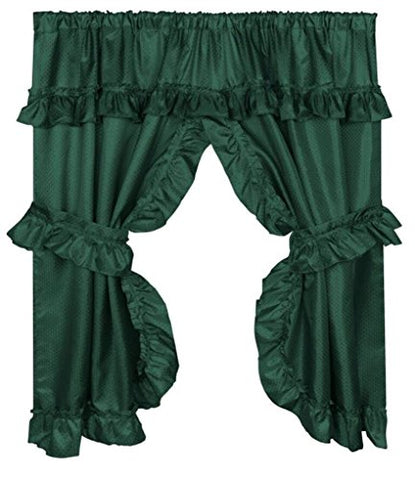 Park Avenue Deluxe Collection Park Avenue Deluxe Collection  inch Lauren inch  Window Curtain with Ruffled Valance Evergreen