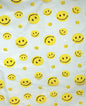 Royal Bath 5 Gauge Vinyl Print Shower Curtain Liner (72 inch  x 72 inch ) - Happy Face