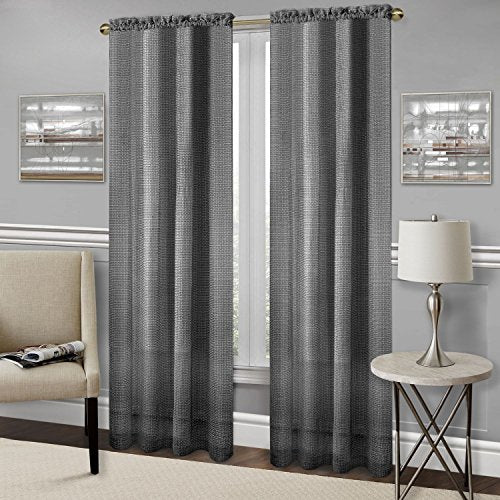 Ben&Jonah Collection Richmond Window Curtain Panel - 52x63 - Black