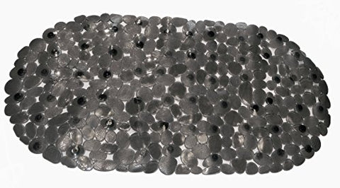 Royal Bath Anti Slip Vinyl Pebbles Bath Tub Mat (14 inch  x 27 inch ) - Black