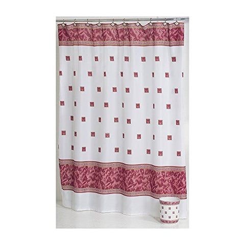 Park Avenue Deluxe Collection Park Avenue Deluxe Collection  inch Windsor inch  Fabric Shower Curtain in Burgundy